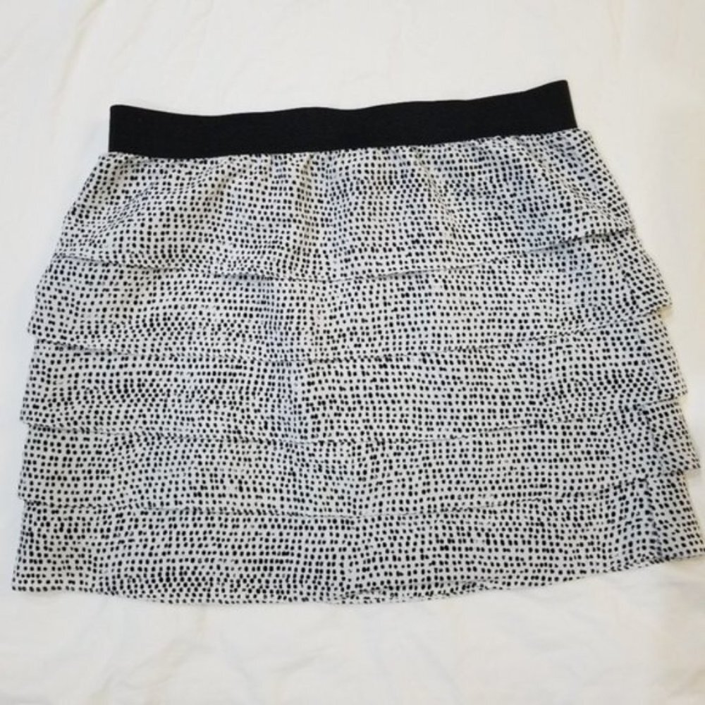 Aqua polka doted layered mini skirt size L (U8)